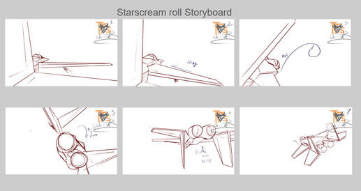 Starscream intro Storyboard page 1